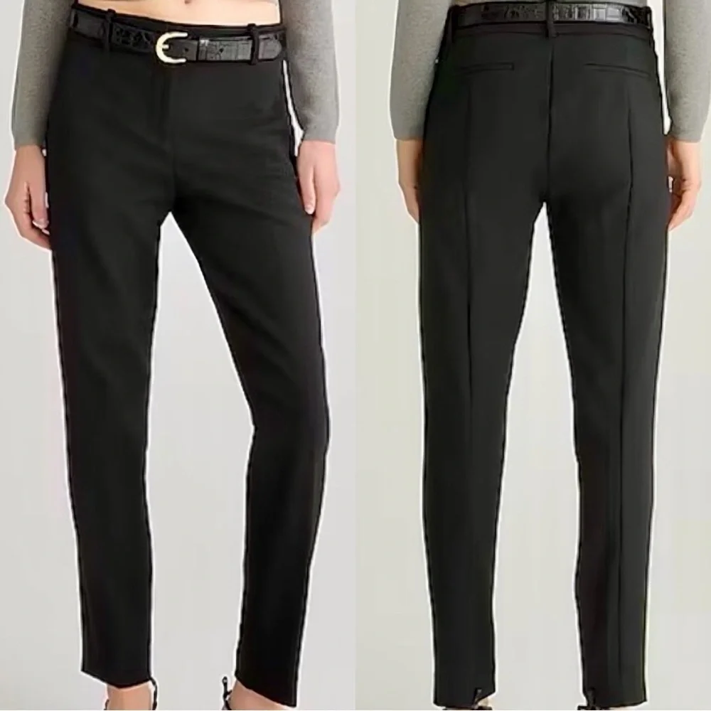J. Crew ‘Cameron Slim Cropped Pant in Four-Season Stretch’ in Black Size 8